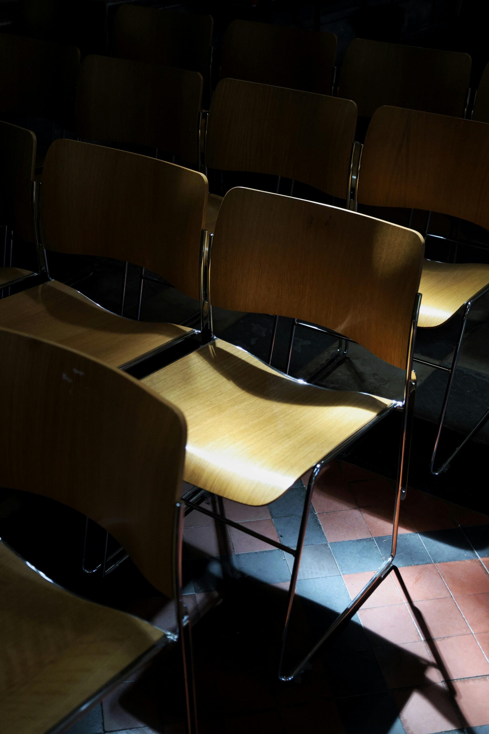 Chairs under light